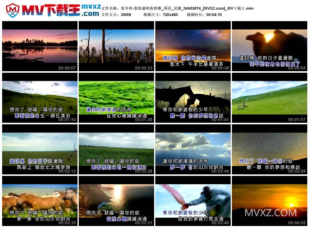 张冬玲-想你就唱你的歌_国语_民歌_NAI02674